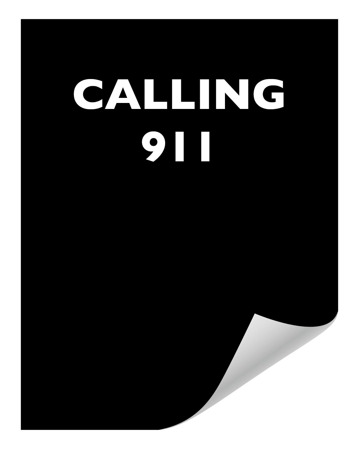 Calling 911 black background