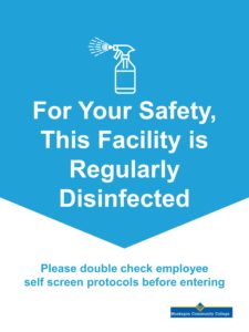 This facility is regularly disinfected