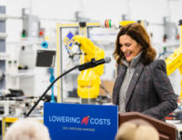 Governor Whitmer Shares Lectern with MCC Students