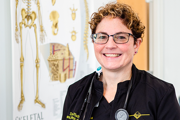 Nursing student smiling