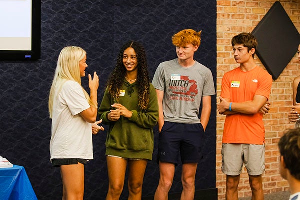 students talk to dean