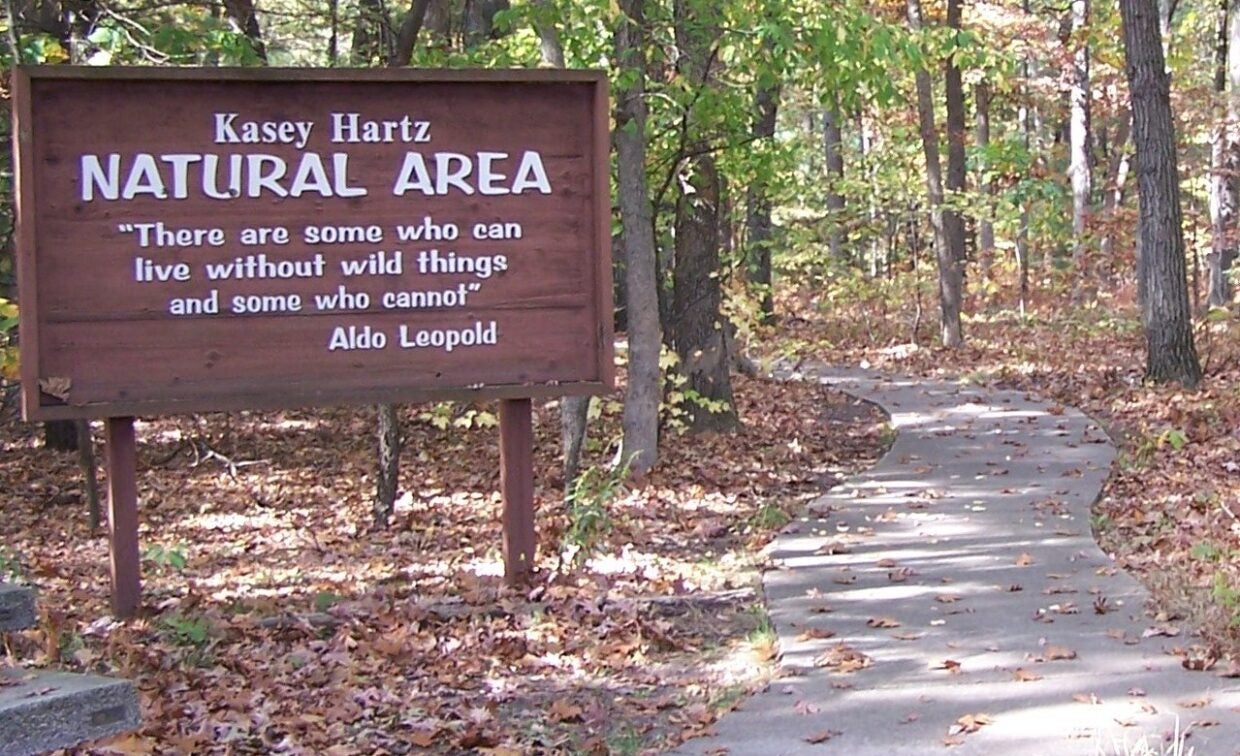 Entrance to Kasey Hartz Natural Area