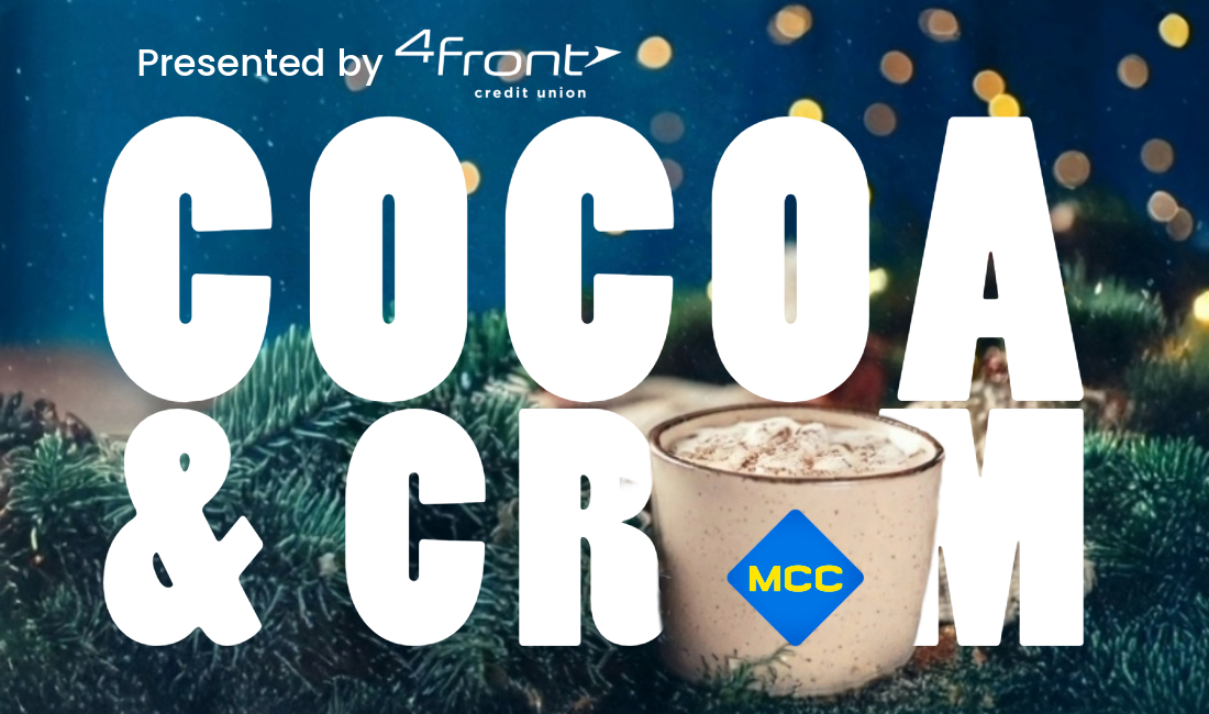 image of cocoa mug and text 