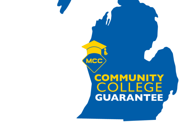 Michigan Community college Guarantee logo with mcc logo and Mitten state