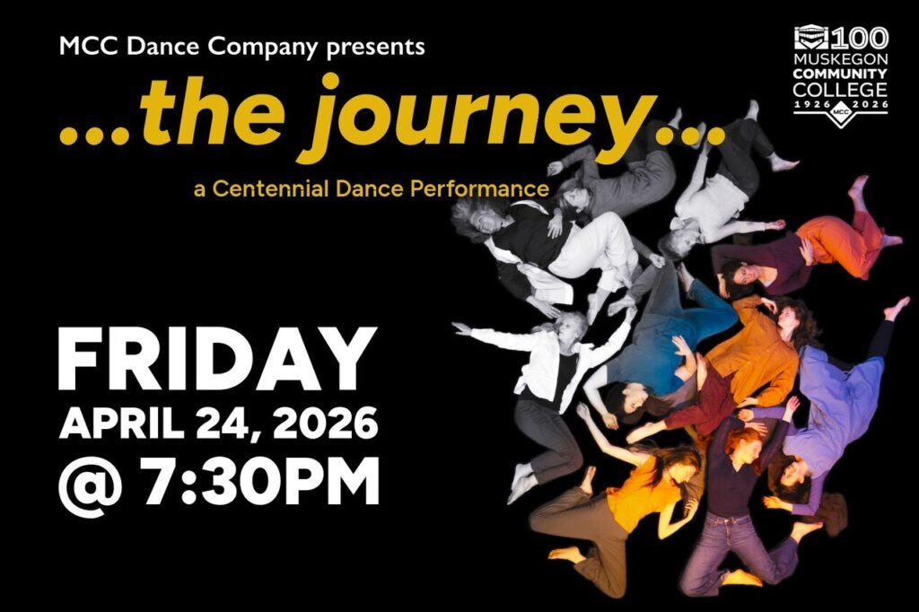 Poster of dancers all liying on the ground in a circle in various poses.