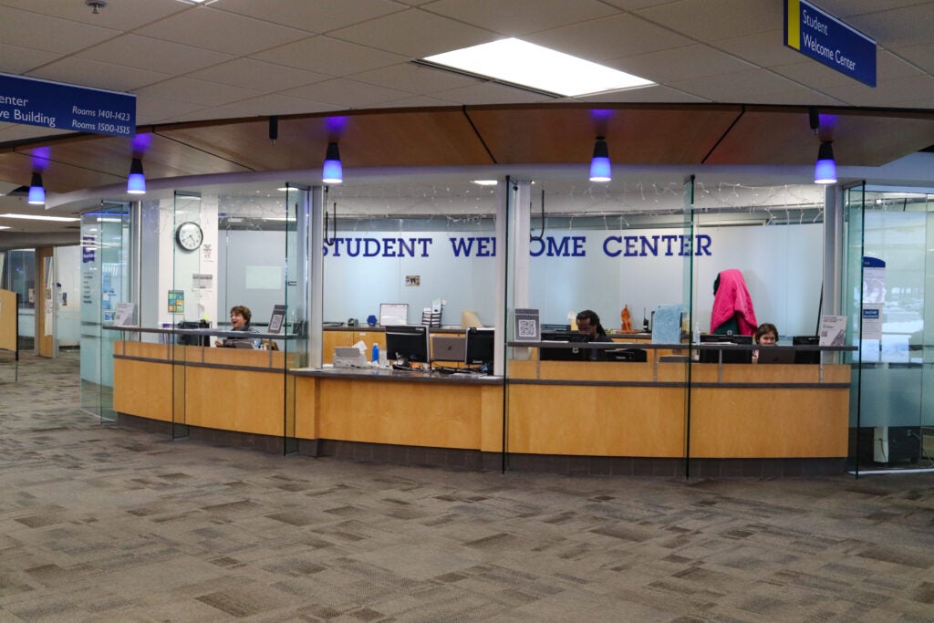 image of welcome desk at MCC